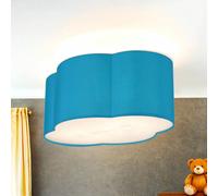 Wolkenlampe Chambre D'Enfants Bleu Tissu 40 CM Long 2x E27 Deckenleuchte Lampe