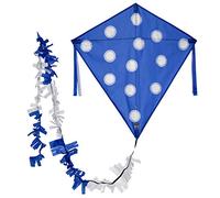 Wolkenstürmer Cerf-Volant pour Enfants - Eddy, Dots Bleu, Cerf-Volant monofil pour Enfants à partir de 3 Ans