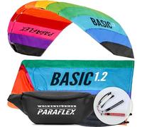 Wolkenstürmer Paraflex Basic 1.2 - Aile de Traction, Arc-en-Ciel - Prêt à l'emploi - cerf-Volant 2 Lignes pour débutants et Enfants à partir de 6 Ans - Voile de Traction - Aile de Kitesurf