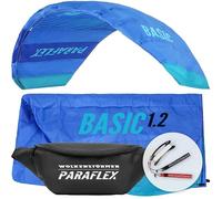 Wolkenstürmer Aile de traction Paraflex Basic 1.2 Bleu - Prête à l'emploi 2 lignes pour débutants