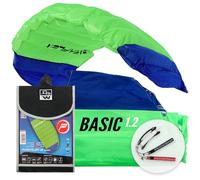 Wolkenstürmer Paraflex Basic à 2 Lignes - Tapis de Direction 1.2 Vert- Cerf-Volant avec Boucles de vol - Cerf-Volant pour débutants & Enfants à partir de 6 Ans