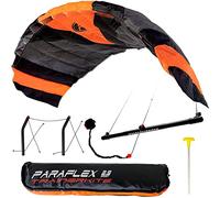Wolkenstürmer Paraflex Trainer 2.3 Aile de Kitesurf - Noir/Orange - 3 Lignes cerf-Volant en complément Mountain Board - Aile de Traction