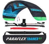 Wolkenstürmer Aile de kitesurf Paraflex Trainer 3.1 3 lignes Vert fluo