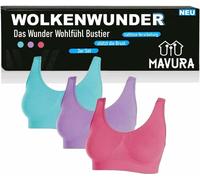 WOLKENWUNDER Das Wunder Bustier bien-être soutien-gorge sans coutures Remplacement sans armatures Set de 3 : S Catégorie de taille : S