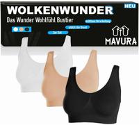 WOLKENWUNDER Le miracle du bien-être Bustier sans couture Remplacement du soutien-gorge sans armatures Lot de 3 - 3XL