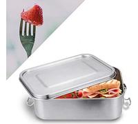Wolketon 1200ml Boîte à pain en m?tal Boîte à pain Thermobeh?lter Lunchbox BPA free Acier inoxydable