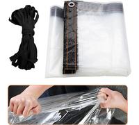 Wolketon Bâche Transparente de Serre Film Transparent Extérieur Epaisseur Clair Jardin 2x2M
