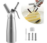 Wolketon Distributeur de crème Coupeur de crème Siphon à crème Alu Profi 0.5L Poekelnadel Duese