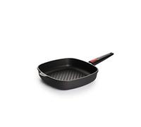 Woll 1628-1IL Nowo Poêle à Steak rainurée en Titane avec Manche Amovible 28 x 28 cm, Hauteur 5,5 cm