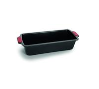 Woll Bakeware Moule à cake 28 cm avec poignées en silicone résistant à la chaleur jusqu'à 230 °C, sans PFAS, revêtement antiadhésif à deux couches, acier aluminisé, noir