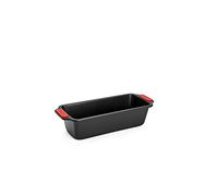 Woll Bakeware Moule à cake 28 cm avec poignées en silicone résistant à la chaleur jusqu'à 230 °C, sans PFAS, revêtement antiadhésif à deux couches, acier aluminisé, noir