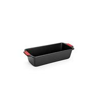 Woll Bakeware Moule à cake 30 cm avec poignées en silicone résistantes à la chaleur jusqu'à 230 °C, sans PFAS, revêtement antiadhésif à deux couches, acier aluminisé, noir