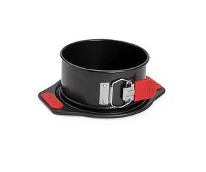 Woll - Bakeware moule à charnière Ø 15 cm - fond étanche, antiadhésif, poignées en silicone - sans PFAS - acier aluminisé - jusqu’à 230 °C - noir