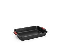 Woll - Bakeware moule rectangulaire 33 x 23 cm - antiadhésif, acier aluminisé, poignées en silicone - sans PFAS - résiste jusqu’à 230 °C - noir