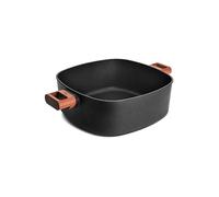 WOLL Casserole avec manche en bois 24x24cm ECO-LOGIC Antiadhésif noir