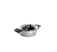 Woll Concept Casserole avec Couvercle - Induction - Diamètre : 24 cm - Hauteur : 7 cm - 3,6 l - Convient pour Tous Les Types de plaques de Cuisson - Acier Inoxydable - Passe au Four jusqu'à 200 °C