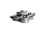 Woll Concept NCSET001 Lot de 8 casseroles en acier inoxydable avec induction Compatible avec tous les types de plaques de cuisson
