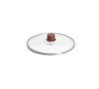 Woll Eco Logic QXR Lot de 28 couvercles en verre de sécurité ronds avec couvercle en bois