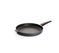 Woll Diamond Lite - Poêle plate - Diamètre : 32 cm - Hauteur : 5 cm - Avec manche amovible - Convient pour vitrocéramique, gaz, électrique, halogène - Ne convient pas à l'induction, fonte d'aluminium,