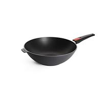 Woll Diamond Lite Wok - Induction -, Ø 32 cm, hauteur 10 cm, avec manche amovible - Convient à tous les types de cuisinières, antiadhésif, fonte d'aluminium, adapté au four