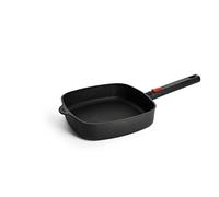 Woll Diamond Logic XR Poêle carrée en fonte d'aluminium Compatible avec tous les types de plaques de cuisson, en fonte d'aluminium, passe au four, 24 cm x 24 cm, hauteur 6 cm, noire