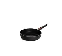 Woll Eco Lite Poêle à bord haut - inductive - Ø 24 cm, hauteur 7 cm, avec manche amovible - Convient pour tous types de plaques de cuisson, 100% fonte d'aluminium recyclée, passe au four, noir