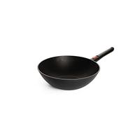 Woll Eco Lite Poêle à wok et agitation - Inductif - Ø 30 cm, hauteur 10 cm avec manche amovible - Convient pour tous les types de plaques de cuisson - Aluminium 100% recyclé - Passe au four - Noir