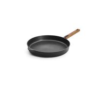 Woll Eco Logic QXR Poêle plate en fonte d'aluminium - Compatible avec tous les types de plaques de cuisson - Sans PFAS - Diamètre : 32 cm - Hauteur : 5 cm - Avec manche en bois amovible et durable