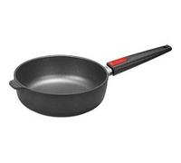 Woll Poêle à rebord haut en titane Nowo, diamètre 28 cm, hauteur 7 cm, avec poignée amovible - convient à la céramique, au gaz, à l'électricité, aux halogènes - non compatible avec l'induction, poêle en aluminium moulé, passe au four, noir