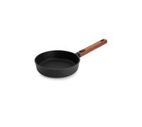 Woll Eco Logic QXR Poêle plate en fonte d'aluminium - Induction - Diamètre : 20 cm - Hauteur : 5 cm - Avec manche en bois amovible et durable - Convient pour tous les types de cuisinières - Sans PFAS