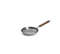 Woll - Poêle plate acier carbone Ø 20 cm, 5 cm - sans PFAS - effet antiadhésif naturel - induction - manche en bois