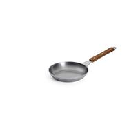 Woll Poêle plate en acier au carbone - Diamètre : 20 cm - Hauteur : 5 cm - Convient pour l'induction, les coupures et les rayures - Revêtement anti-adhésif naturel (patine)