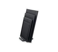 WOLL - Set de 4 planches à découper Cut & Serve avec support - composite papier certifié FSC - sans BPA ni COV - résistant à la chaleur & compatible lave-vaisselle, noir mat