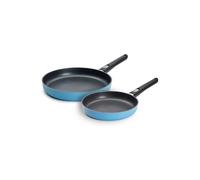 WOLL Set de poêles plates 2 pièces 24/28cm ECOLUR Bleu ciel bleu clair