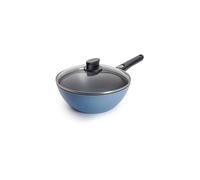 WOLL Wok avec couvercle 24cm/3l ECOLOUR Bleu ciel bleu clair