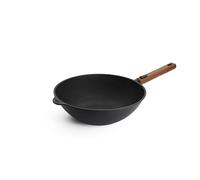 Woll - Wok et poêle à sauté Eco Logic QXR Ø 30 cm avec manche amovible en bois - wok antiadhésif sans PFAS, compatible four - poêle induction - poêle pour induction - wok