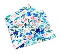 Wollhuhn Bandeau élastique écologique pour enfant/garçon/fille - Confortable - Double couche - En jersey - De nombreux motifs (fleurs blanches et multicolores)