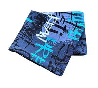 Wollhuhn Bandeau élastique écologique pour enfants/garçons/filles - Confortable - Double couche - Large - Nombreux motifs - 21215152 - Bleu skater