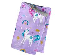 Wollhuhn Écharpe en jersey léger et écologique pour garçon/fille - En coton - Plusieurs motifs d'été/mi-saison - 20212030, Licorne violet/lilas, Taille unique