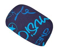 Wollhuhn ÖKO 21215152 Bandeau élastique confortable double couche en jersey ou polaire Plusieurs motifs (Cool Music Blue)