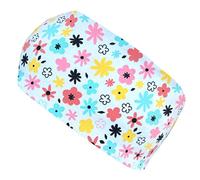 Wollhuhn ÖKO MINI 21212222 Bandeau élastique large pour enfant en coton confortable (KU 48-52) (fleurs bleu clair/multicolore)