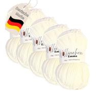 Wollinchen Emma Lot de 5 pelotes de laine à tricoter 50 g - Couleurs vives - Laine pour bébé - Pour tricot, crochet, nouage ou bricolage