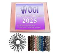 Wolls Calendrier de l'Avent 2025, 24 jours en tricot de laine, calendrier de l'Avent doux surprises, idées de projet créatives, ensemble cadeau pour femmes, filles, tricoteuses, amateurs de crochet