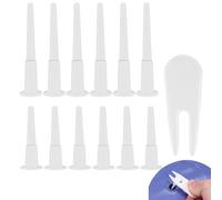 WOLMIK Kit d'adaptateurs de bouchons de balle d'exercice de 12 pièces, bouchons de balle de yoga, balle de fitness, bouchons de balle d'exercice, adaptateur de bouchon d'air avec 1 pièce de tireur de