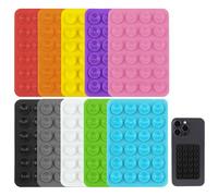 WOLMIK Lot de 10 supports à ventouse pour téléphone - Multicolore, compatible avec les coques et les surfaces lisses, support de téléphone