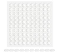 WOLMIK Lot de 100 patins adhésifs en caoutchouc transparent pour meubles, tables en verre, portes, 10 mm x 2 mm