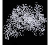 WOLMIK Lot de 1000 élastiques à cheveux - Mini élastiques transparents - Pour filles - Convient pour les cheveux des enfants, tresses, coiffure de mariage, petites dreadlocks