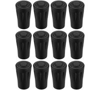 WOLMIK Lot de 12 capuchons de canne de marche, embouts en caoutchouc pour bâtons de marche, asphalte, gravier, montagnes, bâtons de randonnée