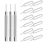 WOLMIK Lot de 15 outils d'ouverture de carte SIM, éjecteur de carte SIM, outil universel d'éjection de carte SIM, outil d'éjection de carte SIM pour tous les appareils smartphones, maillons de chaîne