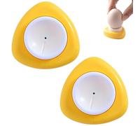 WOLMIK Lot de 2 perforateurs œufs pour œufs à la coque, perforateur semi-automatique sûre et facile, blanc et jaune